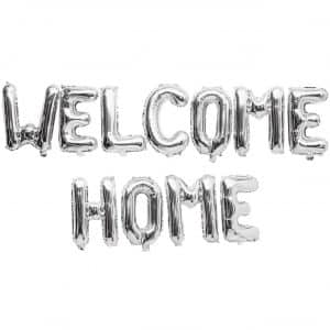 YEY! Let's Party Folienballon-Set Welcome Home silber 11teilig