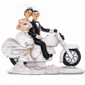 Brautpaar auf Motorrad 13cm