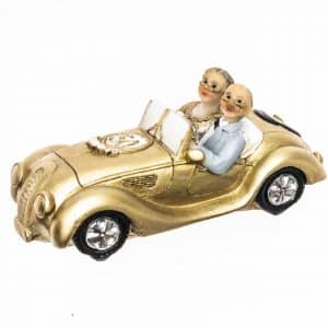 Goldpaar im Auto 11cm
