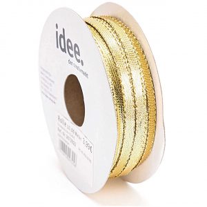 Metallicband 6mm 10m gold