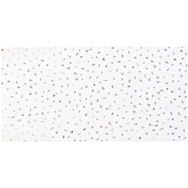 Tüllband mit Glitter 38mm 5m weiß