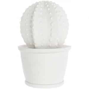 Deko-Kaktus aus Polyresin weiß 12cm