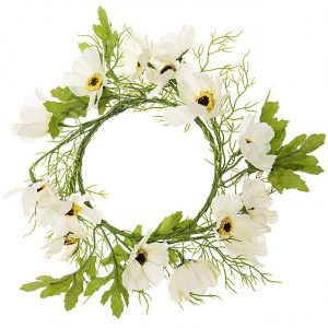 Kranz mit Blumen grüß-weiß 12cm