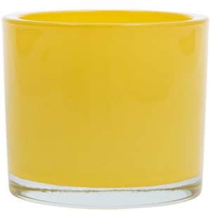 Teelichtglas 9x8cm gelb