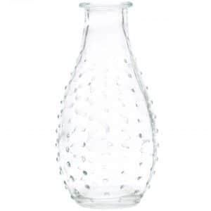 Vase aus Glas bauchig klar 14cm