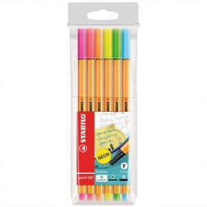 STABILO Point 88 Fineliner Neon im Etui 6 Farben