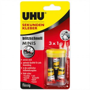 UHU Sekundenkleber blitzschnell Minis 3x 1g