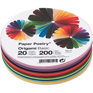 Paper Poetry Origami basic rund 15cm 200 Blatt 20 Farben