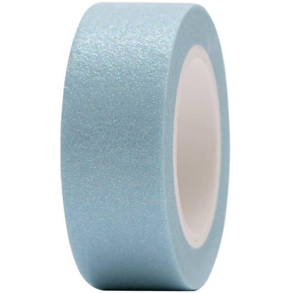 Paper Poetry Tape Glitter 15mm 5m hellblau