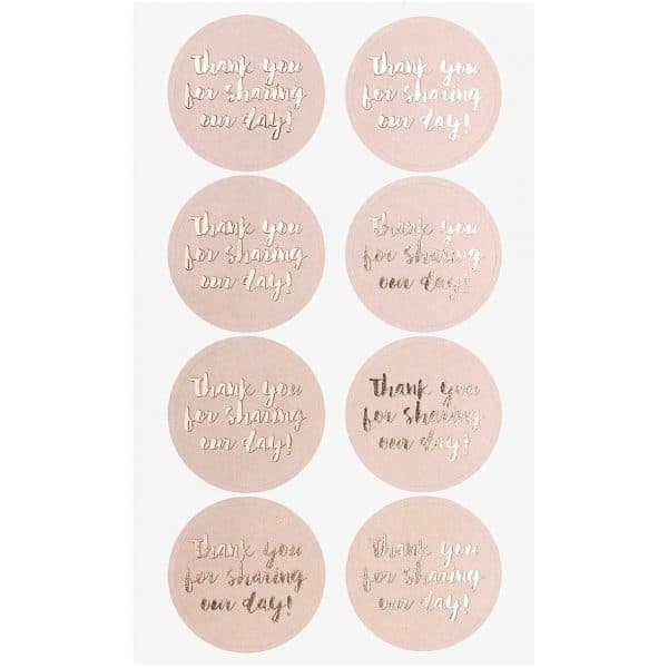 Paper Poetry Sticker Thank you for sharing our day puder 4 Blatt