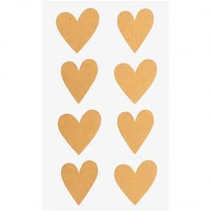 Paper Poetry Sticker Herzen 4 Blatt Kraftpapier