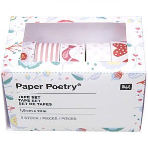 Paper Poetry Tape Set rot 1