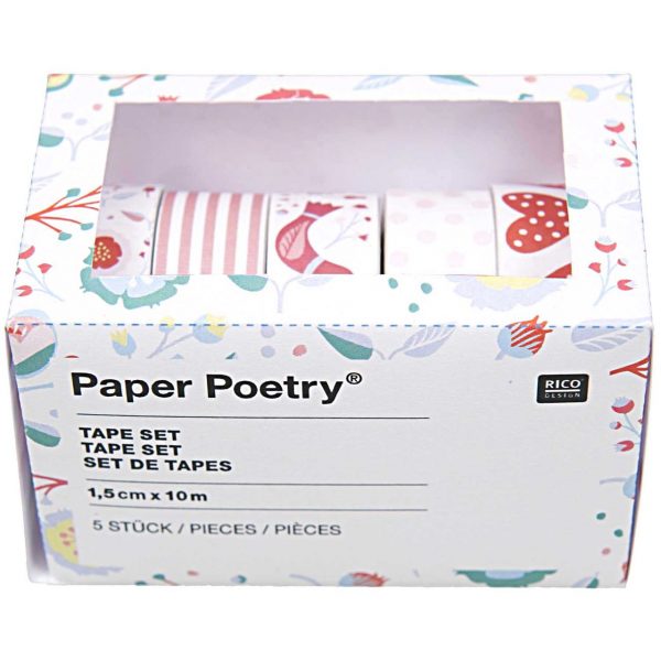 Paper Poetry Tape Set rot 1