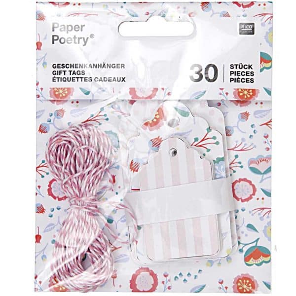 Paper Poetry Geschenkanhänger 30 Stück