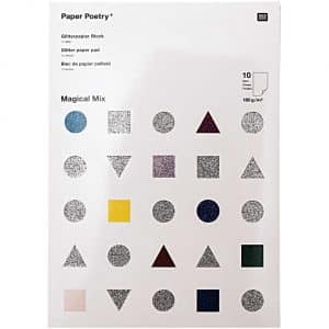 Paper Poetry Glitterpapierblock Magical Mix DIN A4 10 Blatt