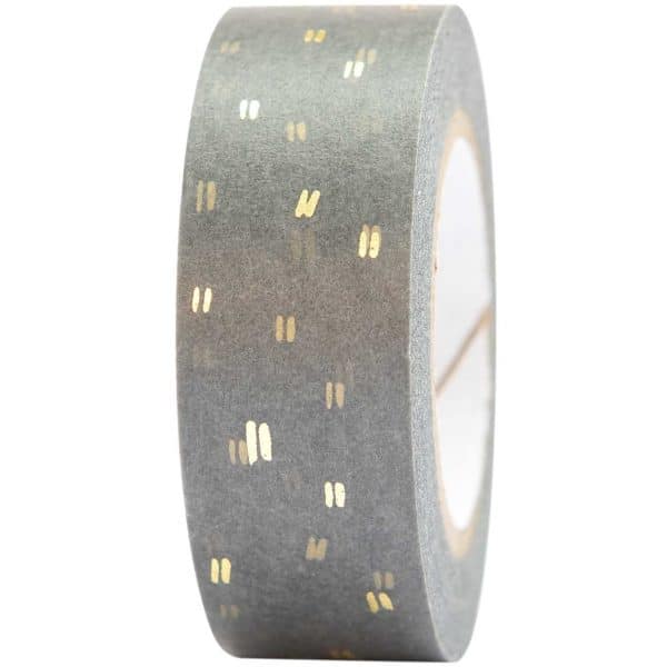 Paper Poetry Tape Struktur grau-gold 1