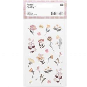 Paper Poetry Sticker Nature Matters mauve 4 Blatt