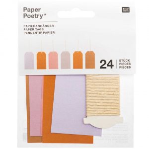 Paper Poetry Papieranhänger groß mauve 4