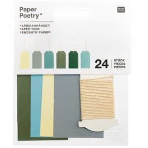 Paper Poetry Papieranhänger groß grün 4