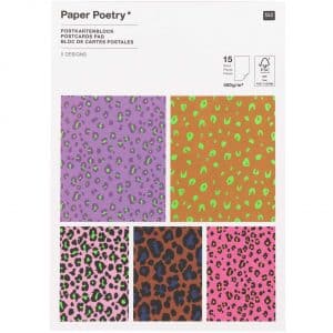 Paper Poetry Postkartenblock Acid Leo 15 Stück