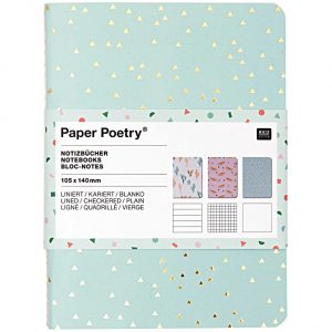 Paper Poetry Notizbücher A6 3 Stück