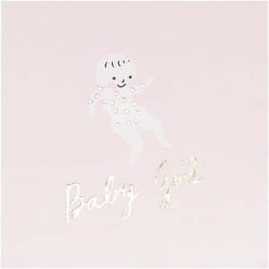 YEY! Let's Party Servietten Baby Girl 33x33cm 20 Stück