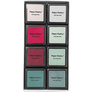 Paper Poetry Tusche-Stempelkissen Set 8 Farben Classic Mix