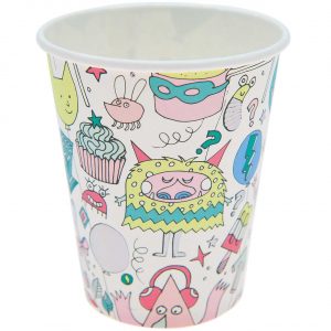 YEY! Let's Party Pappbecher Monster Party 200ml 12 Stück