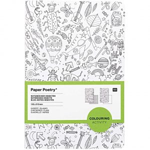 Paper Poetry Notizbuch A5 Insekten zum Ausmalen 2 Stück