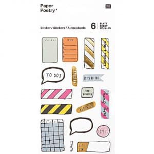 Paper Poetry Sticker Notes 6 Blatt