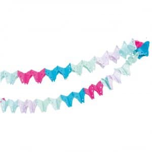 YEY! Let's Party Wabenpapier Girlande Schmetterling 6m