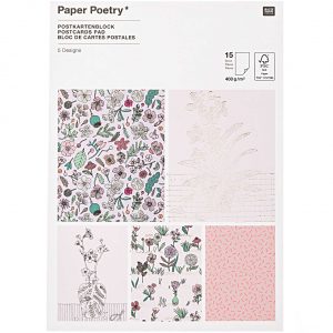 Paper Poetry Postkartenblock Hygge Flowers 12