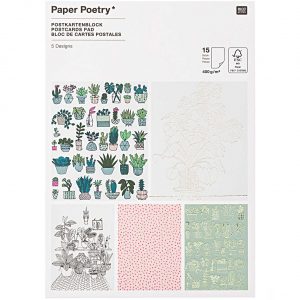 Paper Poetry Postkartenblock Hygge Plants 12