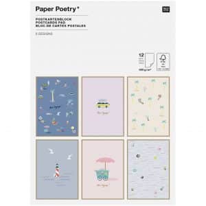Paper Poetry Postkartenblock Maritim 12 Stück
