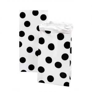 Paper Poetry Maxi-Blockbodenbeutel L Punkte 60x28x17cm 2 Stück schwarz-weiß