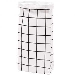 Paper Poetry Maxi-Blockbodenbeutel XL Karo 76x32x18cm 1 Stück schwarz-weiß