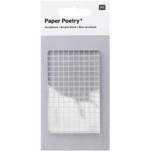 Paper Poetry Acryl-Stempelblock transparent 5x7cm