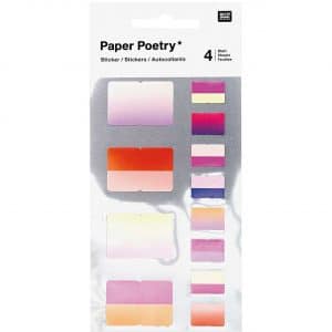 Paper Poetry Sticker Register rosa 48 Stück