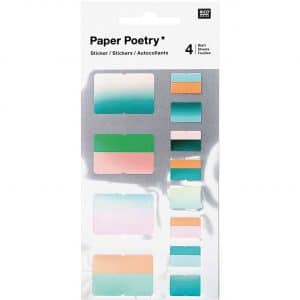 Paper Poetry Sticker Register grün 48 Stück