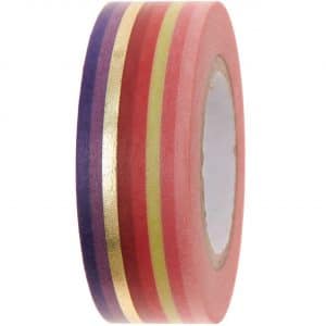 Paper Poetry Tape Streifen rot-gold 1