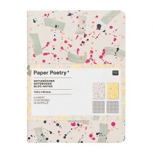 Paper Poetry Notizbücher Crafted Nature gefleckt A6 40 Seiten 2 Stück