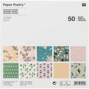 Paper Poetry Origami Jardin Japonais 15x15cm 50 Blatt