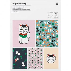 Paper Poetry Postkartenblock Jardin Japonais 12