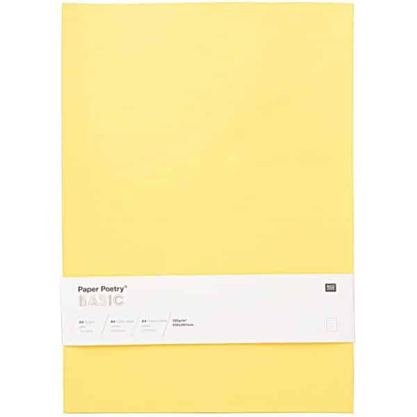 Rico Design Bogen Basic A4 10 Stück gelb