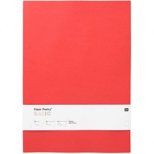 Rico Design Bogen Basic A4 10 Stück rot