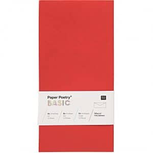 Rico Design Kuvert Basic DL 10 Stück rot