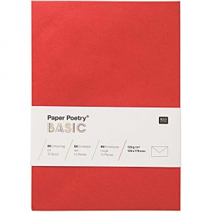 Rico Design Kuvert Basic B6 10 Stück rot