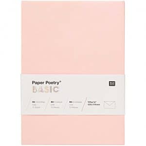 Rico Design Kuvert Basic B6 10 Stück rosa