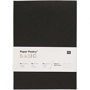 Rico Design Kuvert Basic B6 10 Stück schwarz
