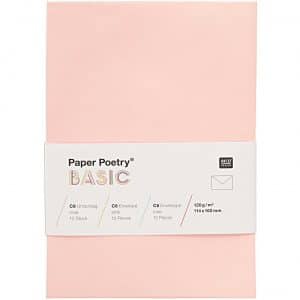 Rico Design Kuvert Basic C6 10 Stück rosa